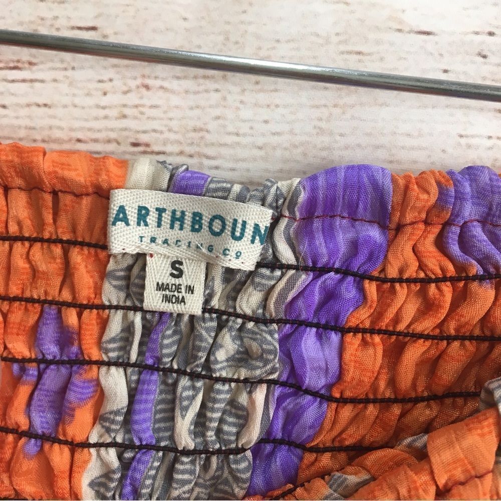 EARTHBOUND TRADING HAREM PANTS IN ORANGE AND PURPLE - Picture 5 of 9